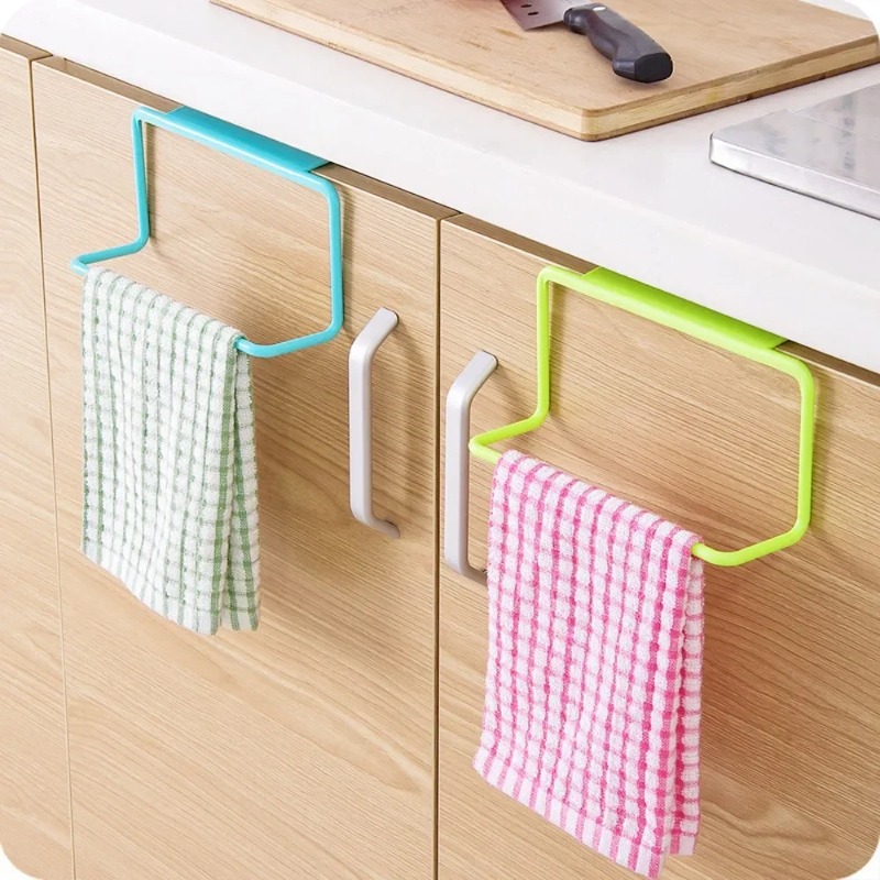 1PC 플라스틱 교수형 홀더 수건 걸이 다기능 찬장 캐 - Kitchen Appliances Cabinet 리뷰 및 가격