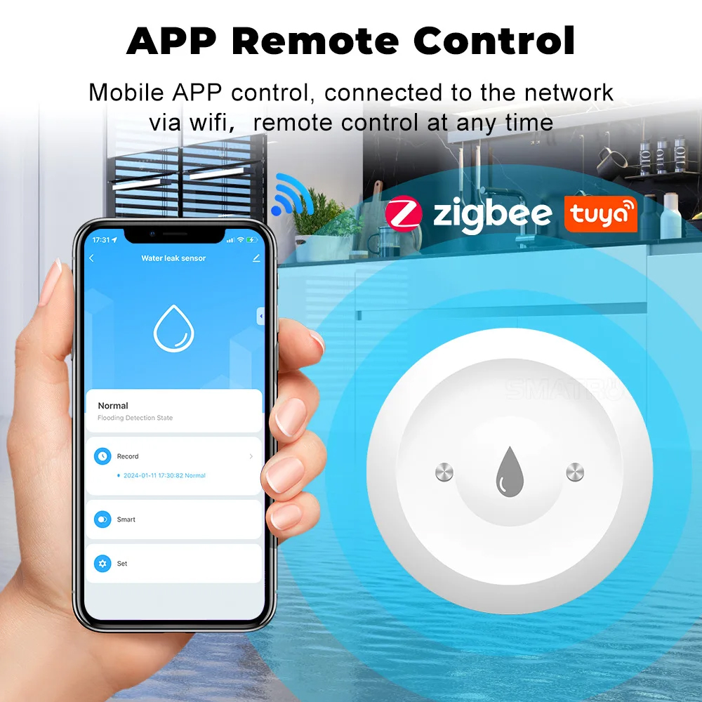 Tuya Zigbee 스마트 누수 센서 홍수 감지기 주 - Kitchen Appliances Video 리뷰 및 가격