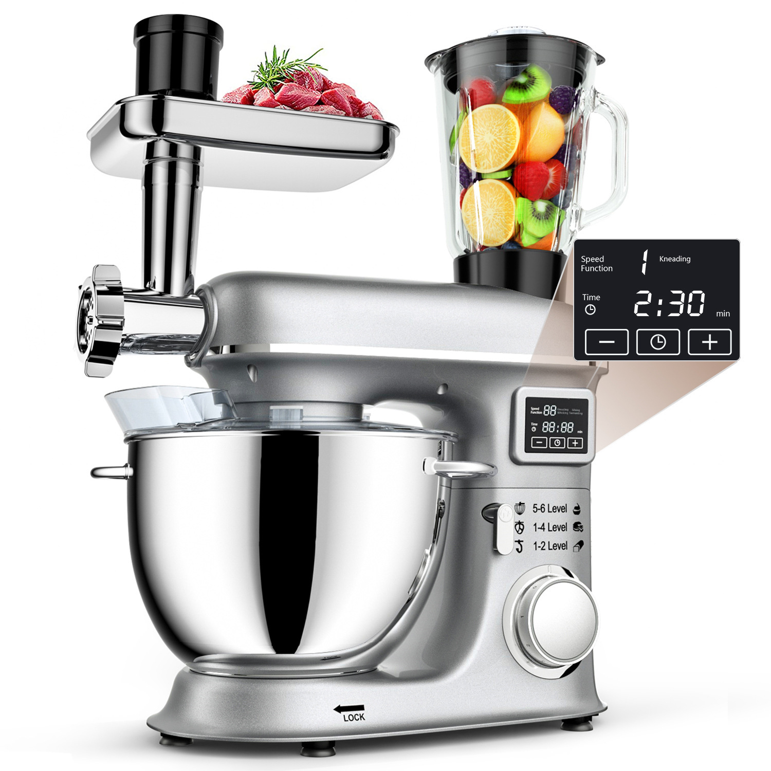 8L 대용량 크로스보더 홈용 반죽기, 전기 블렌더, 다 - Juicer 리뷰 및 가격